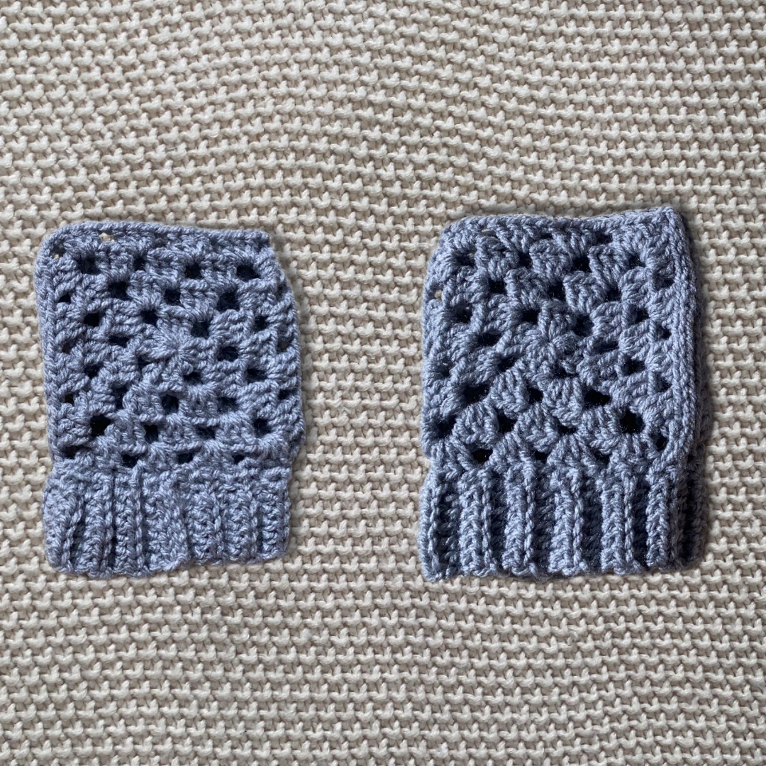 Fingerless Granny Square Gloves